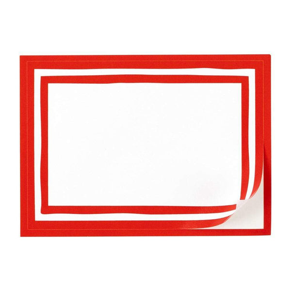 Red Stripe Border Gift Wrap Stickers