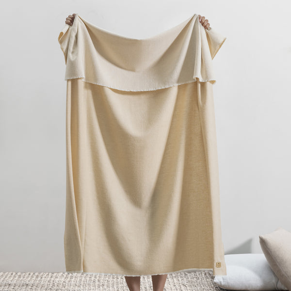 Aspen Throw Blanket - Almond