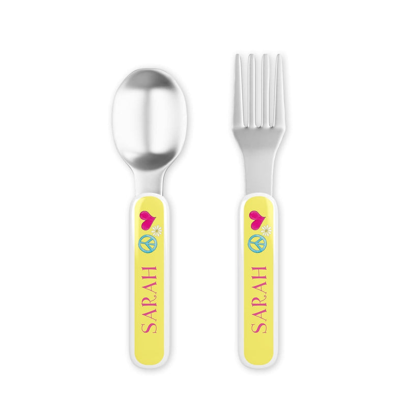 Peace Love Eat Tabletop Collection - Fork & Spoon Set