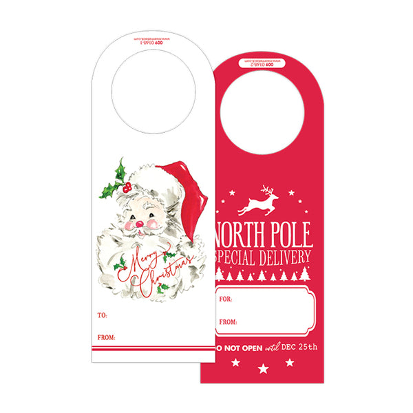 North Pole Special Delivery Santa Wine Tags
