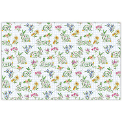 Green Bunny & Spring Floral Paper Placemats