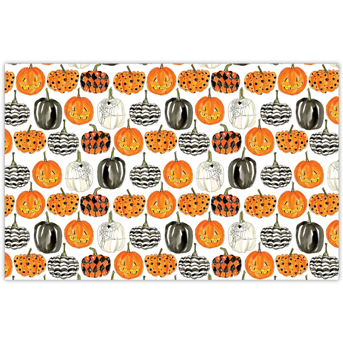 Handpainted Pumpkins Paper Placemats
