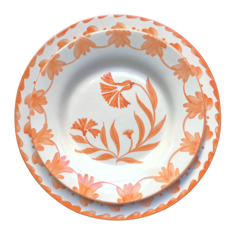 Papaya Hojas Dinner Plate Clavel Salad Plate