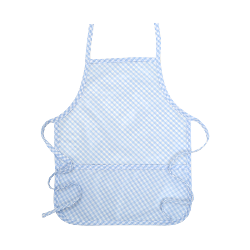 Laminated Blue Gingham Apron Art Smock