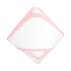 pink gingham hooded towel