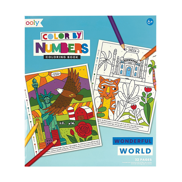 Wonderful World Color by Numbers Coloring Book