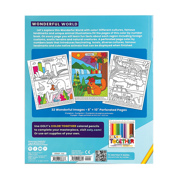 Wonderful World Color by Numbers Coloring Book