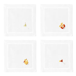 Classic Cocktails Linen Cocktail Napkins