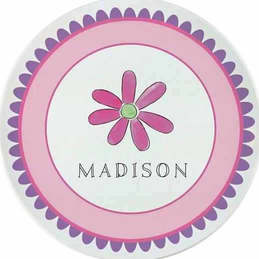 Flower Power Tabletop - Plate - Personalized