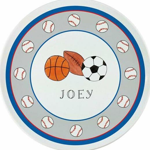 Sports Fan Tabletop Collection - Plate - Personalized