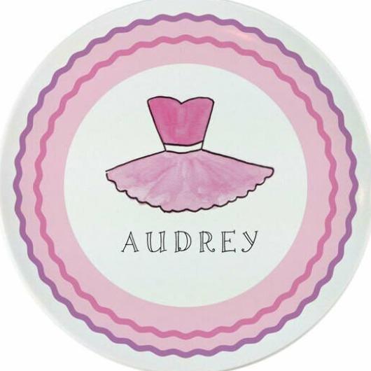 Ballerina Girl Tabletop Collection - Plate - Personalized