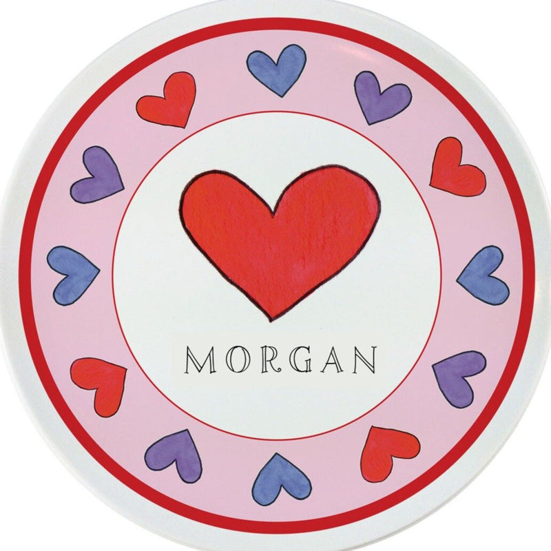 Happy Hearts Tabletop - Plate - Personalized