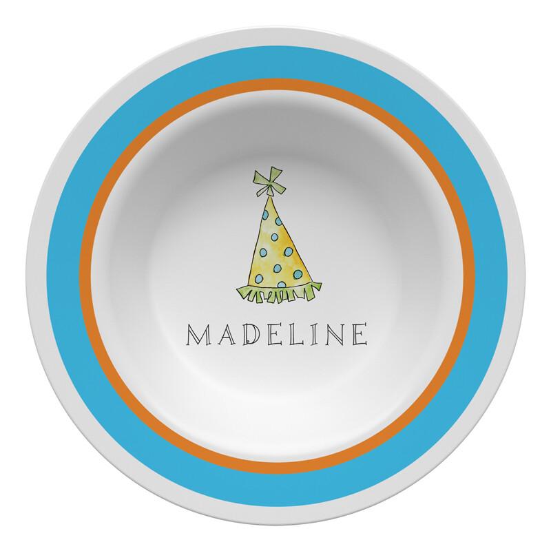 Birthday Party Hats Tabletop Collection - Bowl - Personalized