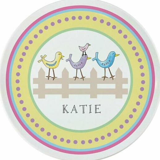 For the Birds Tabletop - Plate - Personalized
