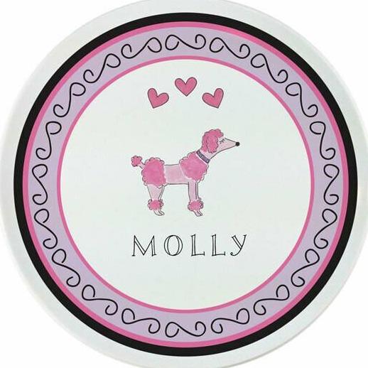 Poodles in Paris Tabletop Collection - Plate - Personalized