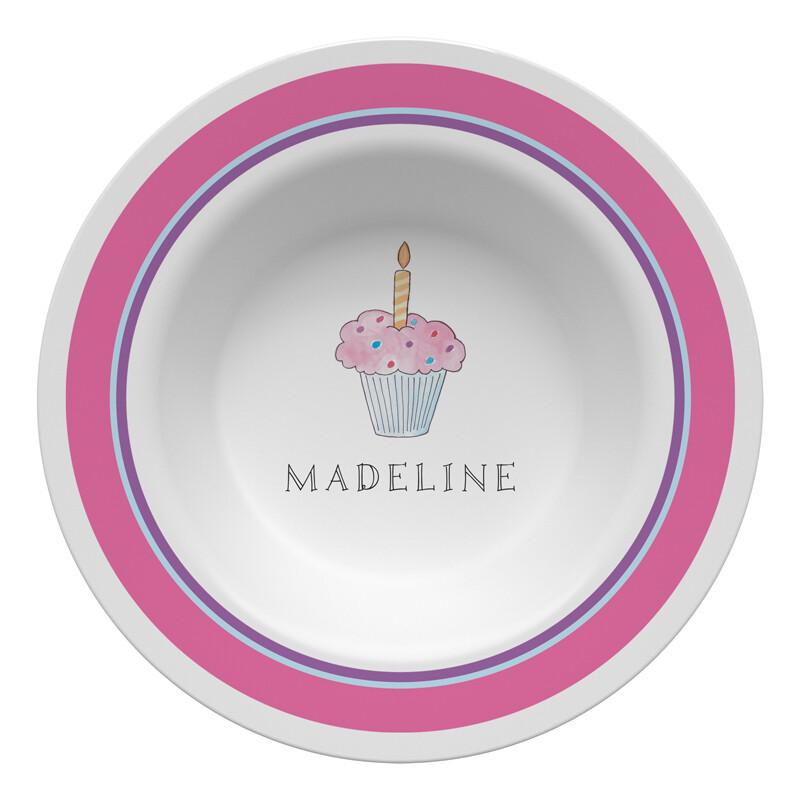 Birthday Cupcake Tabletop Collection - Bowl - Personalized