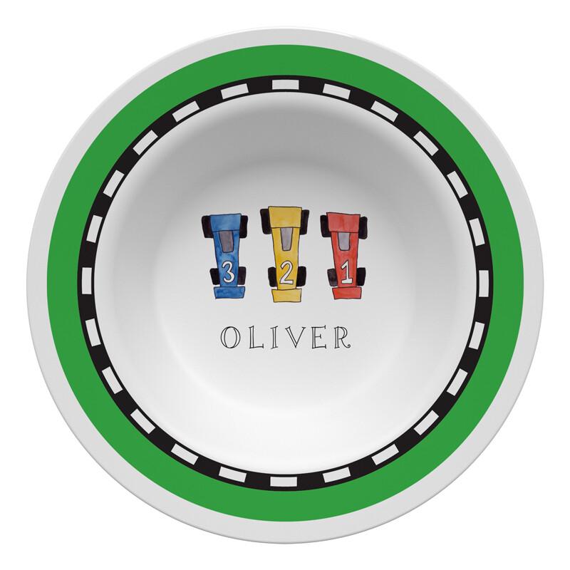 On Your Mark Race Car Tabletop Collection - Bowl - Personalized