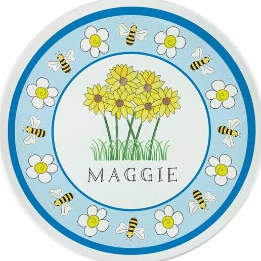 Wildflowers Tabletop Collection - Plate - Personalized