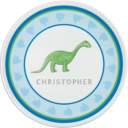 Dino-Mite Dinosaur Tabletop Collection, plate, personalized