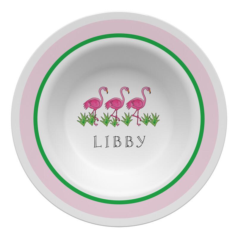 Flamingo Fun Tabletop - Bowl - Personalized