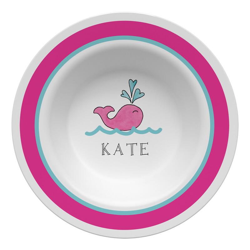 Preppy Whale Tabletop Collection - Bowl - Personalized