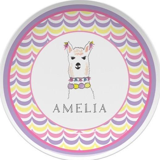 Llama Love Tabletop - Plate - Personalized