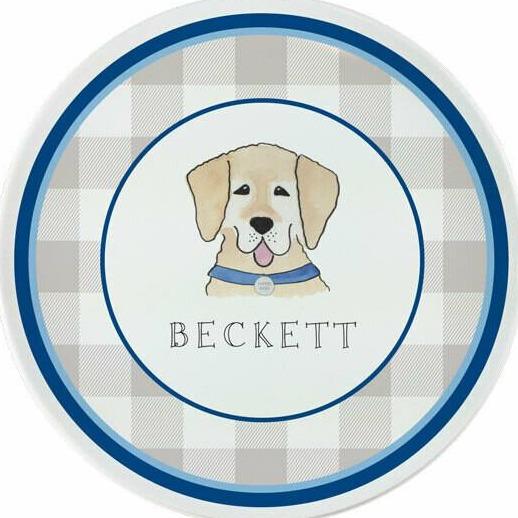 Happy Tails Dog Tabletop Collection - Plate - Personalized