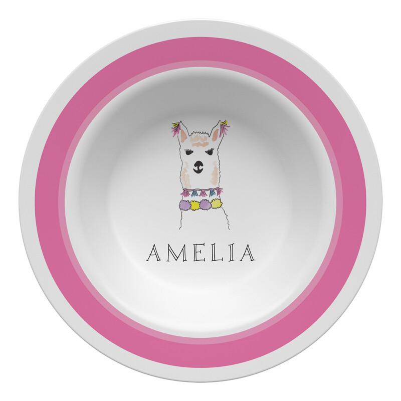 Llama Love Tabletop - Bowl - Personalized