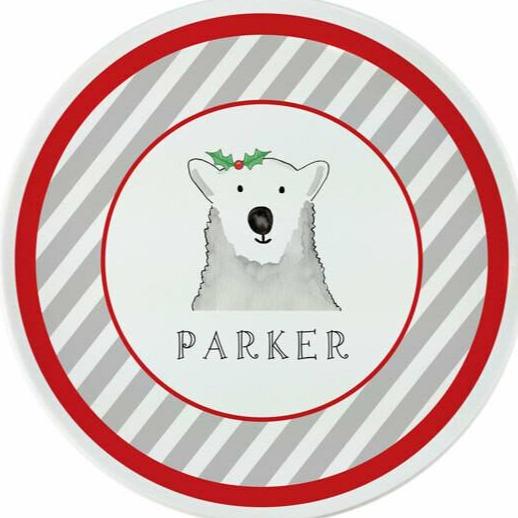 Polar Bear Tabletop Collection - Plate - Personalized