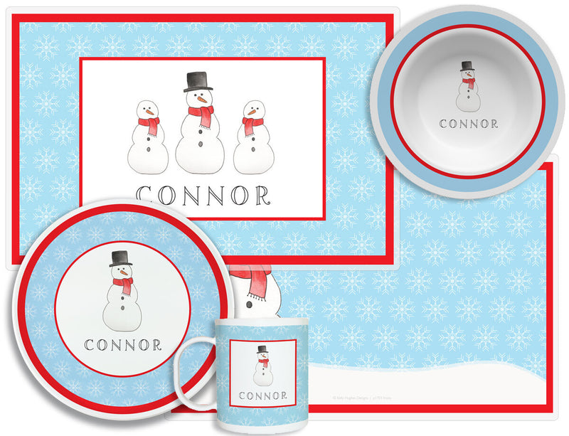 Frosty Snow Man Tabletop - 4-piece set - Personalized - Kelly Hughes