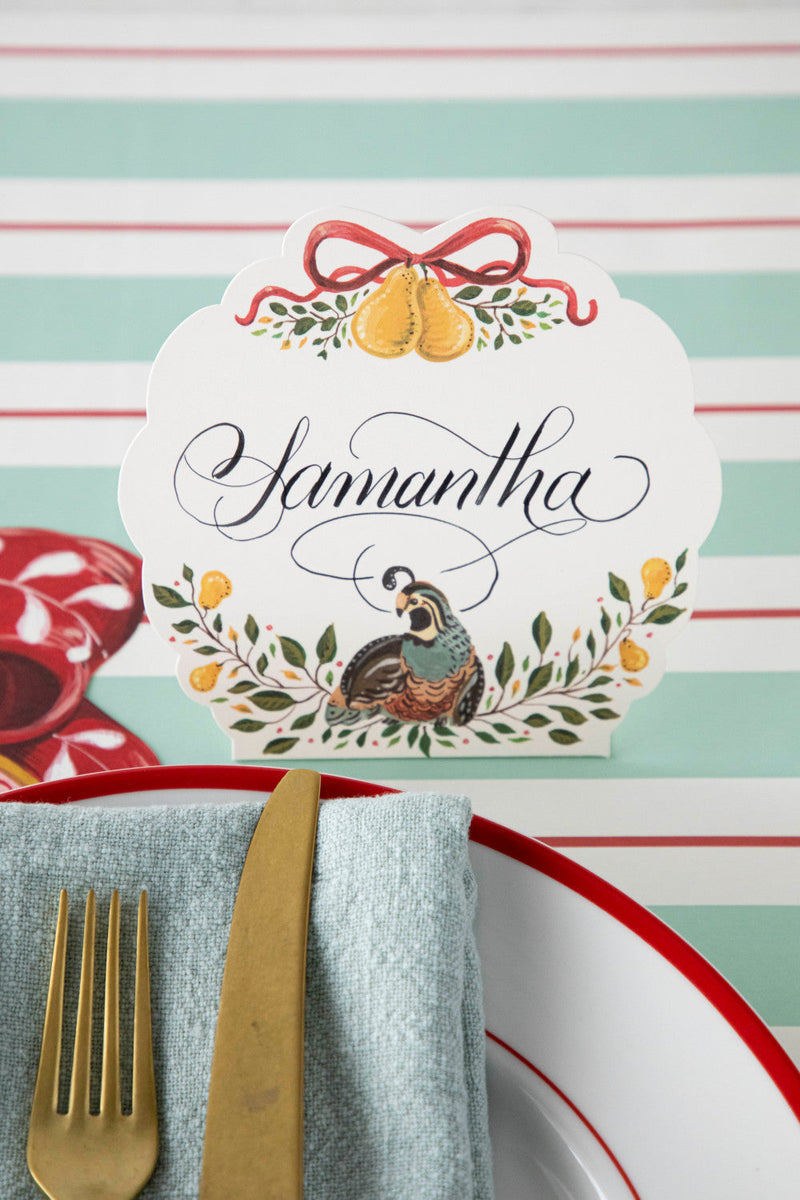 Hester Cook Partridge Place Cards