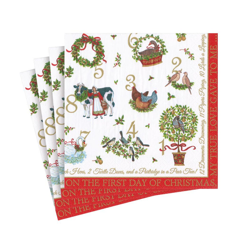 Caspari On the 12th Day Paper Luncheon Napkins