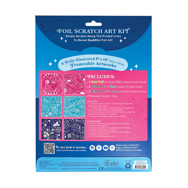 Celestial Skies Scratch & Shine Art Kit