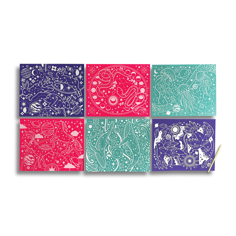 Celestial Skies Scratch & Shine Art Kit