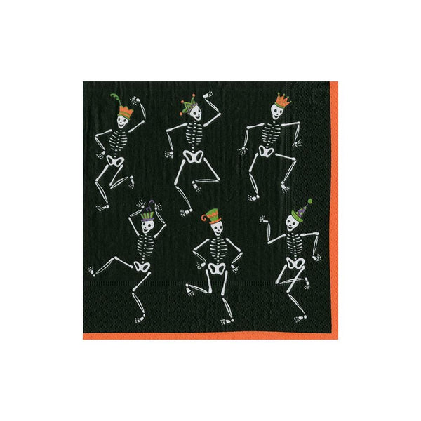 Caspari Dancing Skeletons Paper Cocktail Napkins