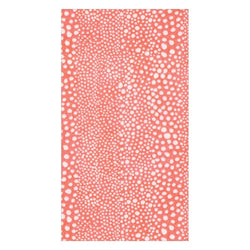 Caspari Coral Pebble Paper Linen Guest Towels