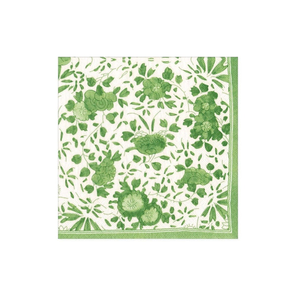 Caspari Green Delft Paper Cocktail Napkins
