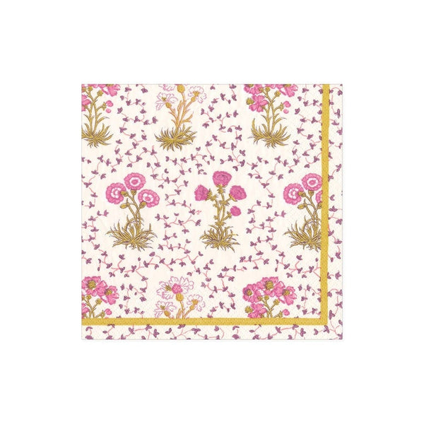 Pink Semis de Fleurs Paper Cocktail Napkins - Caspari