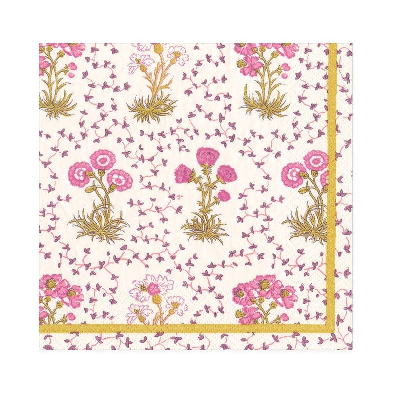 Pink Semis de Fleurs Paper Luncheon Napkins - Caspari