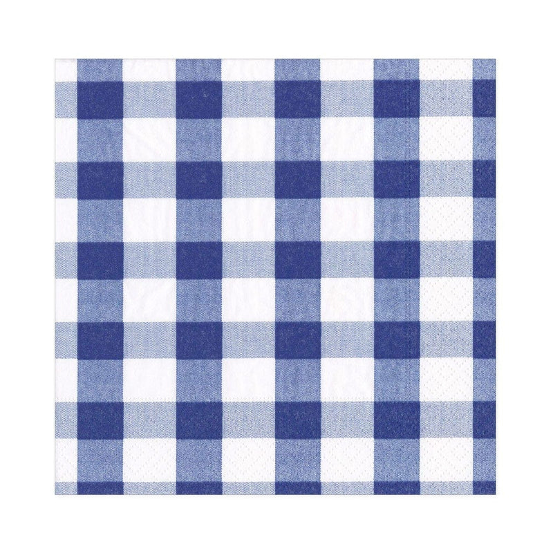 Caspari Blue Gingham Paper Luncheon Napkins