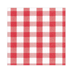 Caspari Red Gingham Paper Luncheon Napkins