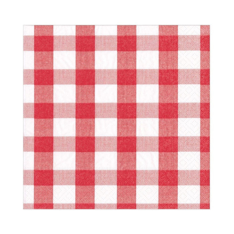 Caspari Red Gingham Paper Luncheon Napkins