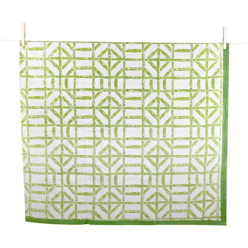 Pomegranate Green Bamboo Tablecloth