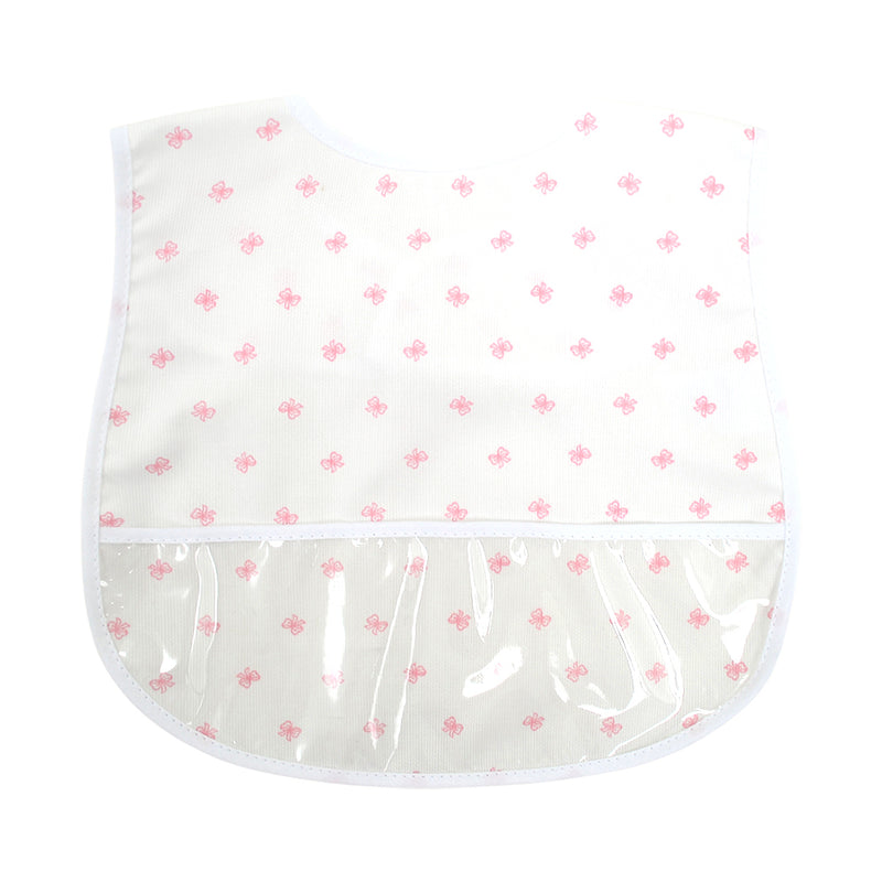 Pink Bow Laminated Bib 3 Marthas