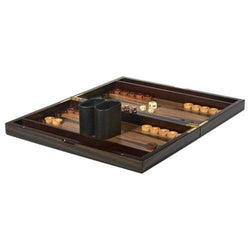 Monogrammed Tizo Ebony Backgammon Set