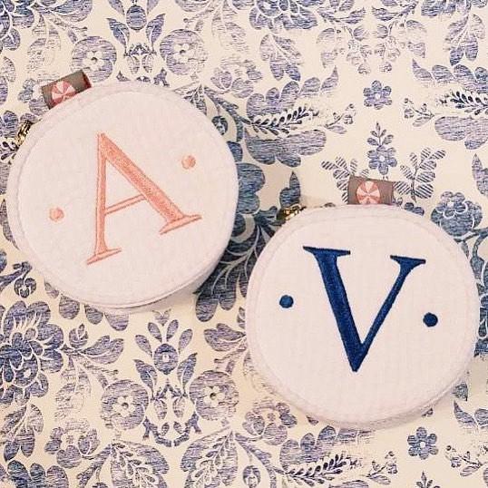 Seersucker Jewelry Round - Monogram or Personalize