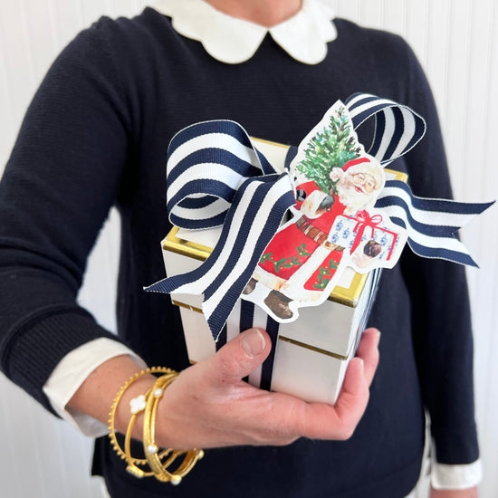 Santa with Gifts Die Cut Gift Tags