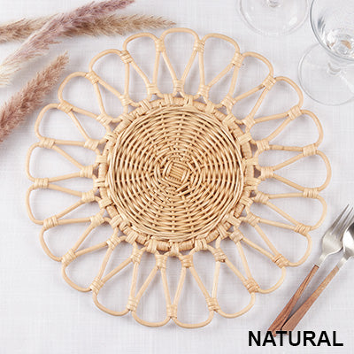 Rattan Loop Placemat - Natural