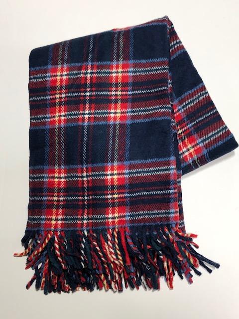 Blue Tartain Plaid Throw