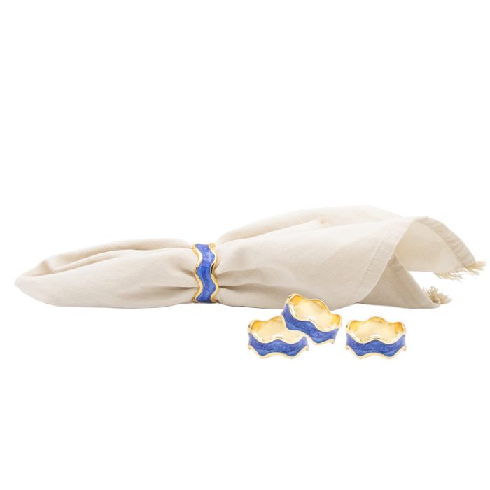 Blue Swirl Napkin Rings